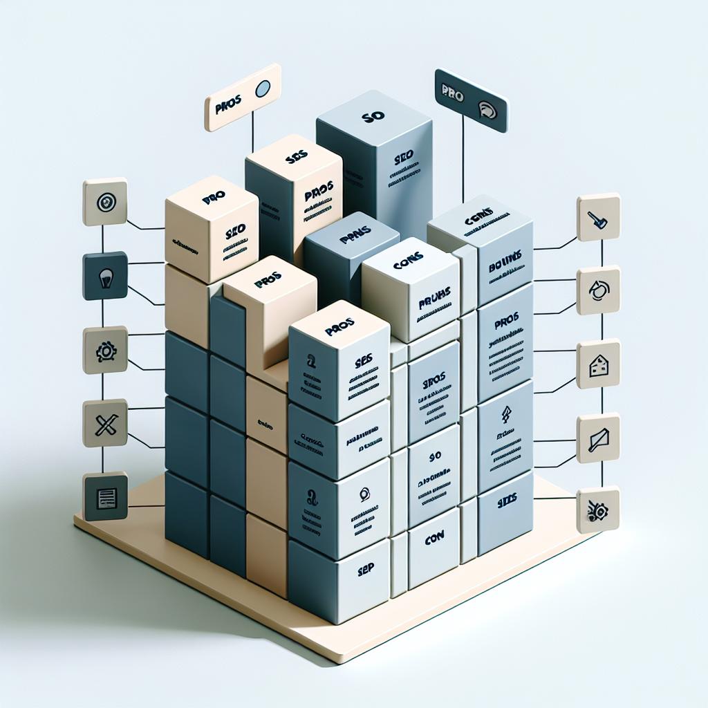 Tabella comparativa dei moduli SEO per PrestaShop con pro e contro